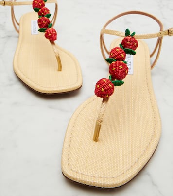 Sandales slingback Fragolina en raphia | Aquazzura