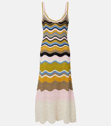 Chevron crochet cotton midi dress | La DoubleJ
