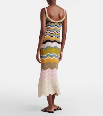 Chevron crochet cotton midi dress | La DoubleJ
