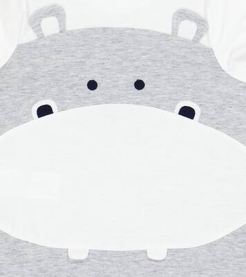 Baby hippo cotton bodysuit | Il Gufo