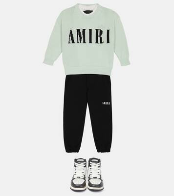 Intarsia-knit cotton and cashmere sweater | Amiri Kids