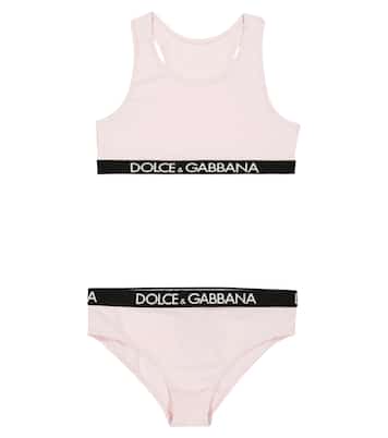 Logo cotton-blend underwear set | Dolce&Gabbana Kids