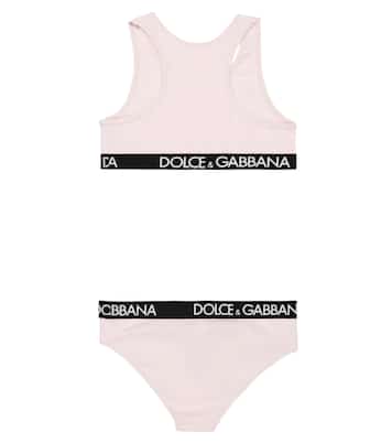 Logo cotton-blend underwear set | Dolce&Gabbana Kids