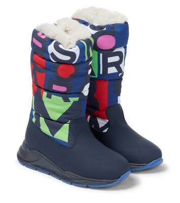 Printed leather snow boots | Marc Jacobs Kids