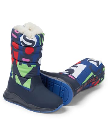 Printed leather snow boots | Marc Jacobs Kids