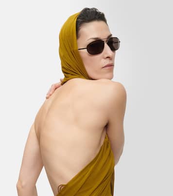 Oval metal sunglasses | Saint Laurent