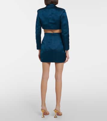 Verzierter Cropped-Blazer aus Seide | Miss Sohee