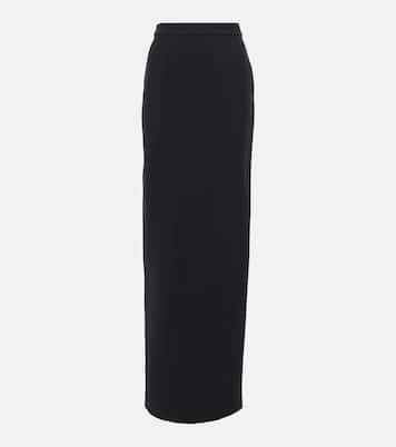 Asymmetrical wool and silk maxi skirt | Roland Mouret