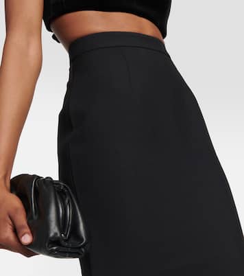 Asymmetrical wool and silk maxi skirt | Roland Mouret