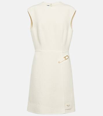 Verziertes Minikleid aus einem Wollgemisch | Prada