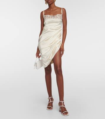 La Saudade Brodée satin slip dress | Jacquemus