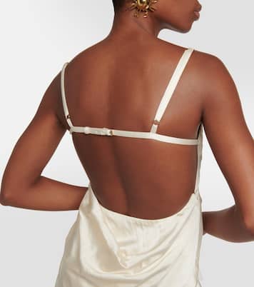 La Saudade Brodée satin slip dress | Jacquemus