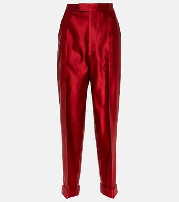 Silk duchesse tapered pants | Tom Ford
