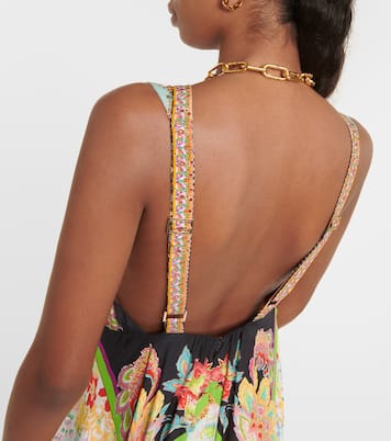 Robe longue imprimée en soie | Camilla