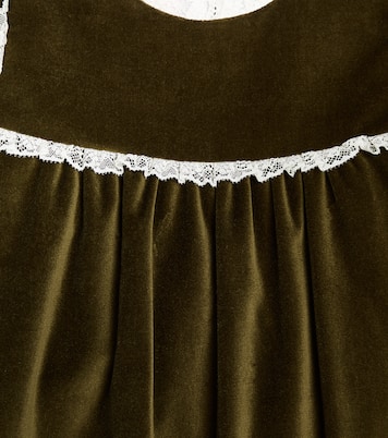 Carolina ruffled velvet dress | La Coqueta