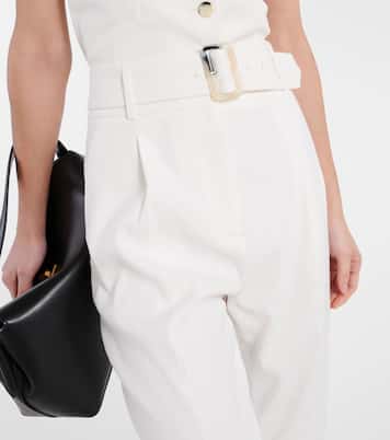 High-Rise-Hose Sofia aus einem Leinengemisch | Veronica Beard