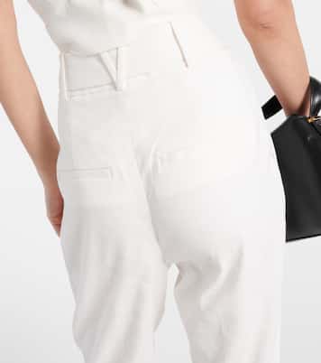 High-Rise-Hose Sofia aus einem Leinengemisch | Veronica Beard