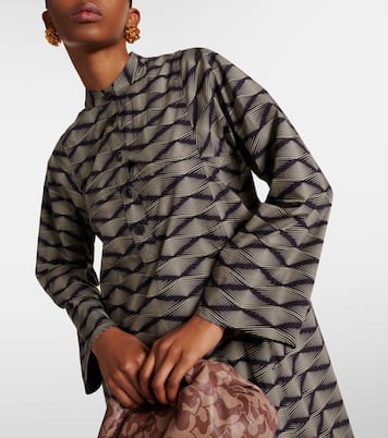 Robe longue en coton imprimé | Dries Van Noten