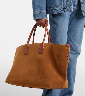 Cabat Large suede tote bag | Bottega Veneta