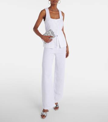 Isotta high-rise linen straight pants | Faithfull