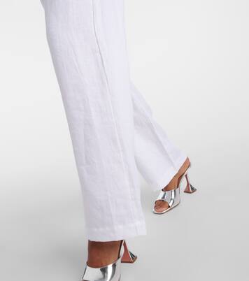 Isotta high-rise linen straight pants | Faithfull