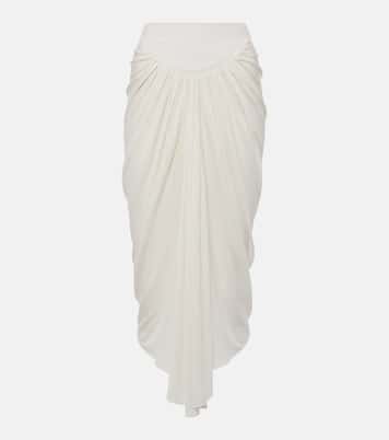 Draped asymmetric midi skirt | Alaïa