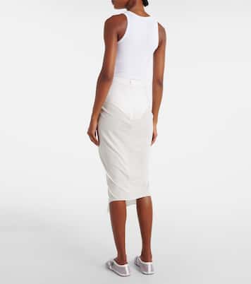 Draped asymmetric midi skirt | Alaïa