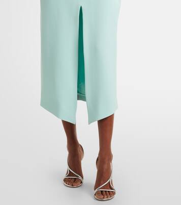 Robe midi à plumes | David Koma