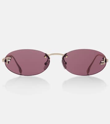 Fendi First Crystal oval sunglasses | Fendi