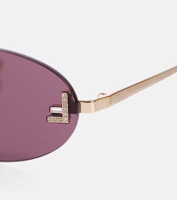 Fendi First Crystal oval sunglasses | Fendi