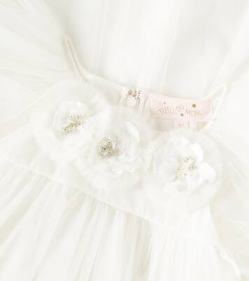 Snowy Petal embellished tulle dress | Tutu Du Monde