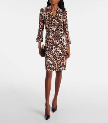 Robe midi Sheska à motif léopard | Diane von Furstenberg