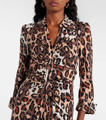Robe midi Sheska à motif léopard | Diane von Furstenberg