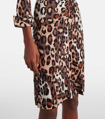 Robe midi Sheska à motif léopard | Diane von Furstenberg