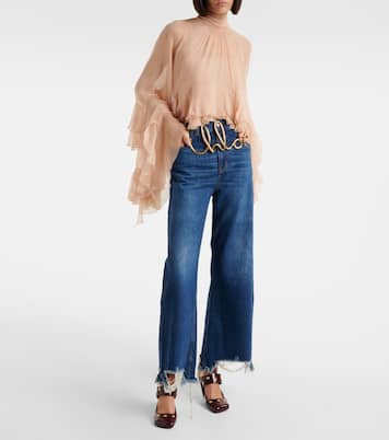 Jeans a gamba larga e vita media | Chloé