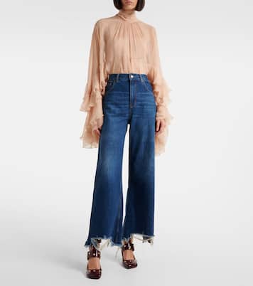 Jeans a gamba larga e vita media | Chloé