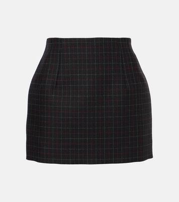 Checked wool miniskirt | Wardrobe.NYC