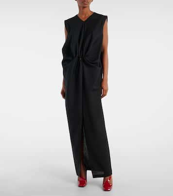 Robe longue Niel en laine et mohair | Khaite