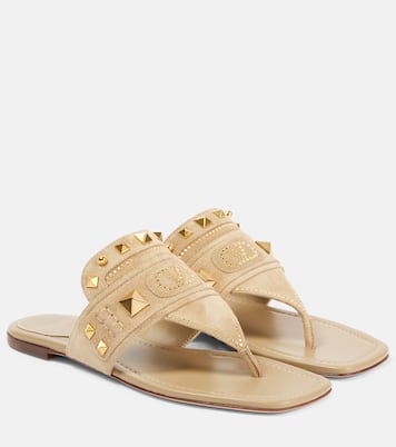 Sandalen Plaster Caster aus Veloursleder | Valentino Garavani