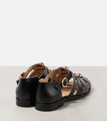 VLogo Signature leather fisherman sandals | Valentino Garavani