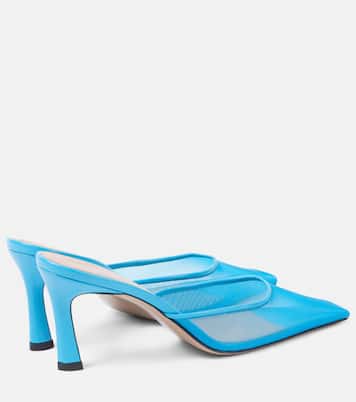 Mules Juno aus Mesh mit Leder | The Attico