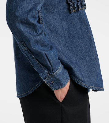 Lexa ruffled denim shirt | Nili Lotan
