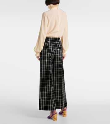 Mossi virgin wool wide-leg pants | Valentino