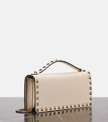 Rockstud leather wallet on chain | Valentino Garavani