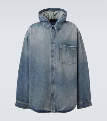 Hooded denim overshirt | Balenciaga