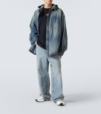 Hooded denim overshirt | Balenciaga
