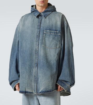 Hooded denim overshirt | Balenciaga