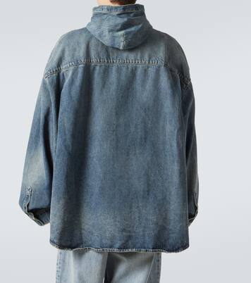 Hooded denim overshirt | Balenciaga