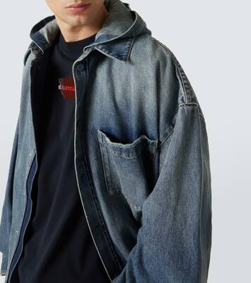 Hooded denim overshirt | Balenciaga