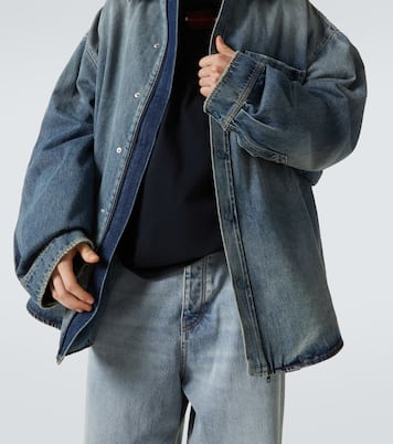 Hooded denim overshirt | Balenciaga